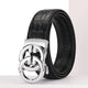 High Quality Genuine Leather Belt For Men's Luxury Automatic Metal Alloy Buckle Men's Waist Belt