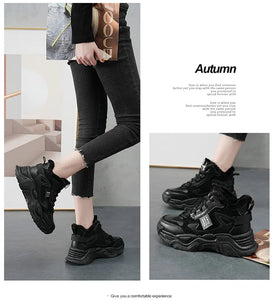 Winter New Women High Top Snow Boots Warm Plush Woman Comfortable Sneakers Waterproof Cottom Shoes Fashion Female Footwear 2025
