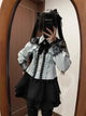 3-Color Sweet Gothic Lolita Coord Set, Off Shoulder Lace Blouse & High Waist Skirt, Kawaii Japanese Style Two Piece Outfit S-XL