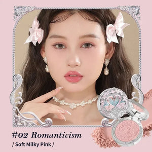 Flower Knows All series Swan Ballet Velvet Embossed Blush Matte Makeup Pressed Blusher Powder Pallet Women Gift Set
