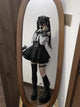 3-Color Sweet Gothic Lolita Coord Set, Off Shoulder Lace Blouse & High Waist Skirt, Kawaii Japanese Style Two Piece Outfit S-XL