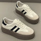 Spring and Autumn Fashion Thick-Soled Casual Shoes, Sports Sneakers, Genuine Leather Retro Soft-Soled Single Shoes 2025