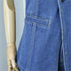 Summer Women's Denim Shorts Suit Sleeveless O-neck Single Breasted Split Top Vest High Waist Wide Leg Shorts 2024 Lady Sets