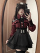 3-Color Sweet Gothic Lolita Coord Set, Off Shoulder Lace Blouse & High Waist Skirt, Kawaii Japanese Style Two Piece Outfit S-XL