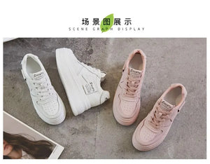 Koznoy 8cm Cow Genuine Leather Comfy Casual Breathable Platform Autumn Fall Ladies Vulcanize Women Chunky Sneakers High Brand