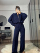 FSMG Casual Sweatshirt Pants Set Solid Zippers Jackets Loose High Waist Lace-up Elastic Waist Trousers Suits Sportswear 2 Pieces