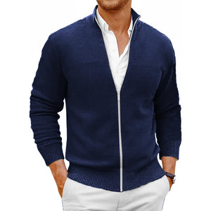 Animal Game Men's Knit Zipper SweaterCoats Slim Fit Sweaters Stand Collar Fall Winter Cardigan Sweater Jumper Warm Streetwear