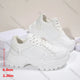 Comemore White Height Increase Sneakers for Women Autumn New Lace Up Platform Casual Leather Comfortable Women's Vulcanize Shoes