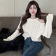 Women's Clothing Off Shoulder Sweet Sweaters Autumn/Winter Sexy Unique Tops Lady Elegant Crew Neck Knitted All-match Pullovers