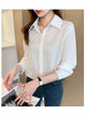 New Spring satin shirts solid color office ladies shirts fashion Women Blouses Long Sleeve Tops Blusas Mujer