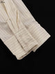 Oymimi Elegant Apricot Print Sets For Women 2 Pieces Fashion Long Sleeve Pockets Lace-Up Button Robe And Drawstring Pants Sets