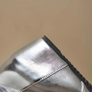 ORCHA LISA Over Knee Boots 60cm High Shiny Fashion Round Toe Wedge Heel Heel Big Size 47 48 US16 US17 Red Black