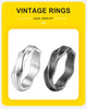 Vnox 2025 New Mobius Ring for Men Boys, Oxidized Twisted Stainless Steel Finger Band,Retro Endless Love Anniversary Gift for Him