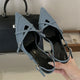 Temperament Pointed Toe Shallow Mouth High-heeled Single Shoes Women's Summer New One-word Cross Strap Stiletto Sandals