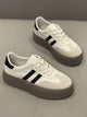 Spring and Autumn Fashion Thick-Soled Casual Shoes, Sports Sneakers, Genuine Leather Retro Soft-Soled Single Shoes 2025