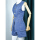 Summer Women's Denim Shorts Suit Sleeveless O-neck Single Breasted Split Top Vest High Waist Wide Leg Shorts 2024 Lady Sets