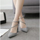 Women's Shoes Sandals Female Summer Thick with High-heeled Pointed Stiletto Sexy Nightclub Buckle Strap Zapatilla Mujer
