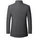 Autumn/Winter Woolen Coat British Style Solid Mid-Length Men Wool Woolen Jacket Men Coat Business Overcoat Male