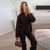 Casual Simple Loose Sweater Trousers Set Solid Color Retro Versatile Comfortable Streetwear Top Pants Commuting Women's Outfit