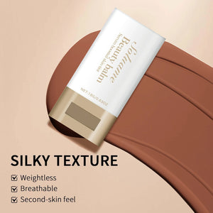 2PCS Foundation Stick Beauty Balm Serum Boosted Skin Tint, Solid Tinted Moisturizing Serum Contour Stick Foundation Face Stick f