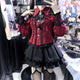 3-Color Sweet Gothic Lolita Coord Set, Off Shoulder Lace Blouse & High Waist Skirt, Kawaii Japanese Style Two Piece Outfit S-XL