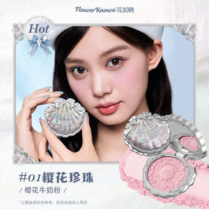 Flower Knows All series Swan Ballet Velvet Embossed Blush Matte Makeup Pressed Blusher Powder Pallet Women Gift Set