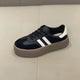 Spring and Autumn Fashion Thick-Soled Casual Shoes, Sports Sneakers, Genuine Leather Retro Soft-Soled Single Shoes 2025