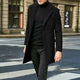 British style long-sleeved woolen coat autumn and winter men's trendy coat Casual Business Jackets Man Warm Coat Outerwear men's