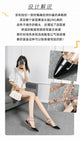 Summer high-heeled women's sandals Fashion brand design pointed rivet red casual shoes Large size 41-43