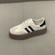 Spring and Autumn Fashion Thick-Soled Casual Shoes, Sports Sneakers, Genuine Leather Retro Soft-Soled Single Shoes 2025