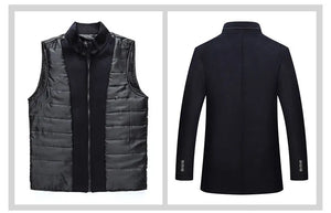 2025 winter new style high quality wool trench coat men,men's wool jackets,men fashion warm wool coat,plus-size M-XXXL