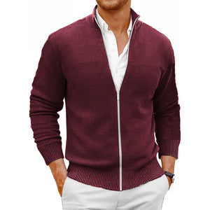 Animal Game Men's Knit Zipper SweaterCoats Slim Fit Sweaters Stand Collar Fall Winter Cardigan Sweater Jumper Warm Streetwear