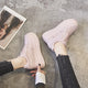 Koznoy 8cm Cow Genuine Leather Comfy Casual Breathable Platform Autumn Fall Ladies Vulcanize Women Chunky Sneakers High Brand