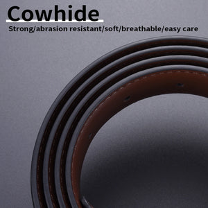 Belt, men's leather needle buckle double-sided cowhide belt, men's young people's business jeans belt, trendy youth