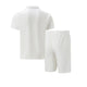 Summer Men Sports Polo Suit Short Sleeve Stylish Zipper Polo Shirt And Shorts Set Men Casual Streetwear 2-pie Leisure Sports Set