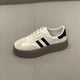Spring and Autumn Fashion Thick-Soled Casual Shoes, Sports Sneakers, Genuine Leather Retro Soft-Soled Single Shoes 2025