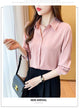 New Spring satin shirts solid color office ladies shirts fashion Women Blouses Long Sleeve Tops Blusas Mujer