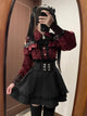 3-Color Sweet Gothic Lolita Coord Set, Off Shoulder Lace Blouse & High Waist Skirt, Kawaii Japanese Style Two Piece Outfit S-XL