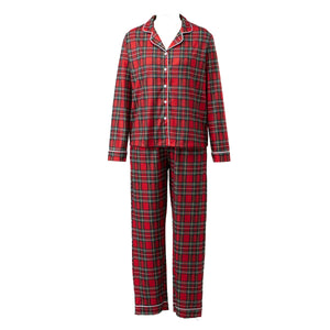 Family Christmas Pajamas Matching Sets Adult And Kids Xmas Red Plaid Button Shirts Tops+Pants Baby Romper Loungewear Pyjamas