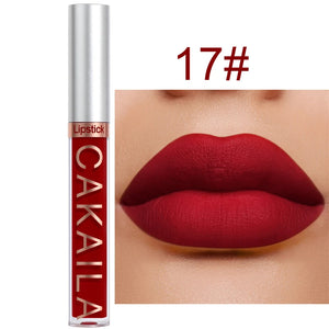 Dark Red Matte Lip Gloss 18 Color Velvet Lip Glaze LongLasting Waterproof Liquid Lipstick Natural Makeup Sexy for Women Lip Tint