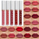 Dark Red Matte Lip Gloss 18 Color Velvet Lip Glaze LongLasting Waterproof Liquid Lipstick Natural Makeup Sexy for Women Lip Tint