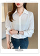 New Spring satin shirts solid color office ladies shirts fashion Women Blouses Long Sleeve Tops Blusas Mujer
