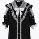 3-Color Sweet Gothic Lolita Coord Set, Off Shoulder Lace Blouse & High Waist Skirt, Kawaii Japanese Style Two Piece Outfit S-XL