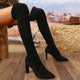 Sexy Pointed Toe Slim Over The Knee Boots Women Autumn Winter Super High Heels Long Boots Woman Fashion Thigh High Botas Mujer