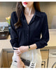 New Spring satin shirts solid color office ladies shirts fashion Women Blouses Long Sleeve Tops Blusas Mujer