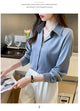 New Spring satin shirts solid color office ladies shirts fashion Women Blouses Long Sleeve Tops Blusas Mujer