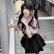 3-Color Sweet Gothic Lolita Coord Set, Off Shoulder Lace Blouse & High Waist Skirt, Kawaii Japanese Style Two Piece Outfit S-XL