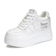 Koznoy 8cm Cow Genuine Leather Comfy Casual Breathable Platform Autumn Fall Ladies Vulcanize Women Chunky Sneakers High Brand