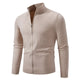Animal Game Men's Zipper Cardigan Sweater Slim Fit Sweaters Stand Knitwear Jumper Warm Cold Blouse Zip Long Sweatcoats