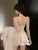 Spicy Girl Sle Lace Me Splice Bal Top Bla Slimming Cake Skirt Set Women's Faion Spring Collection Two-Piece Suit